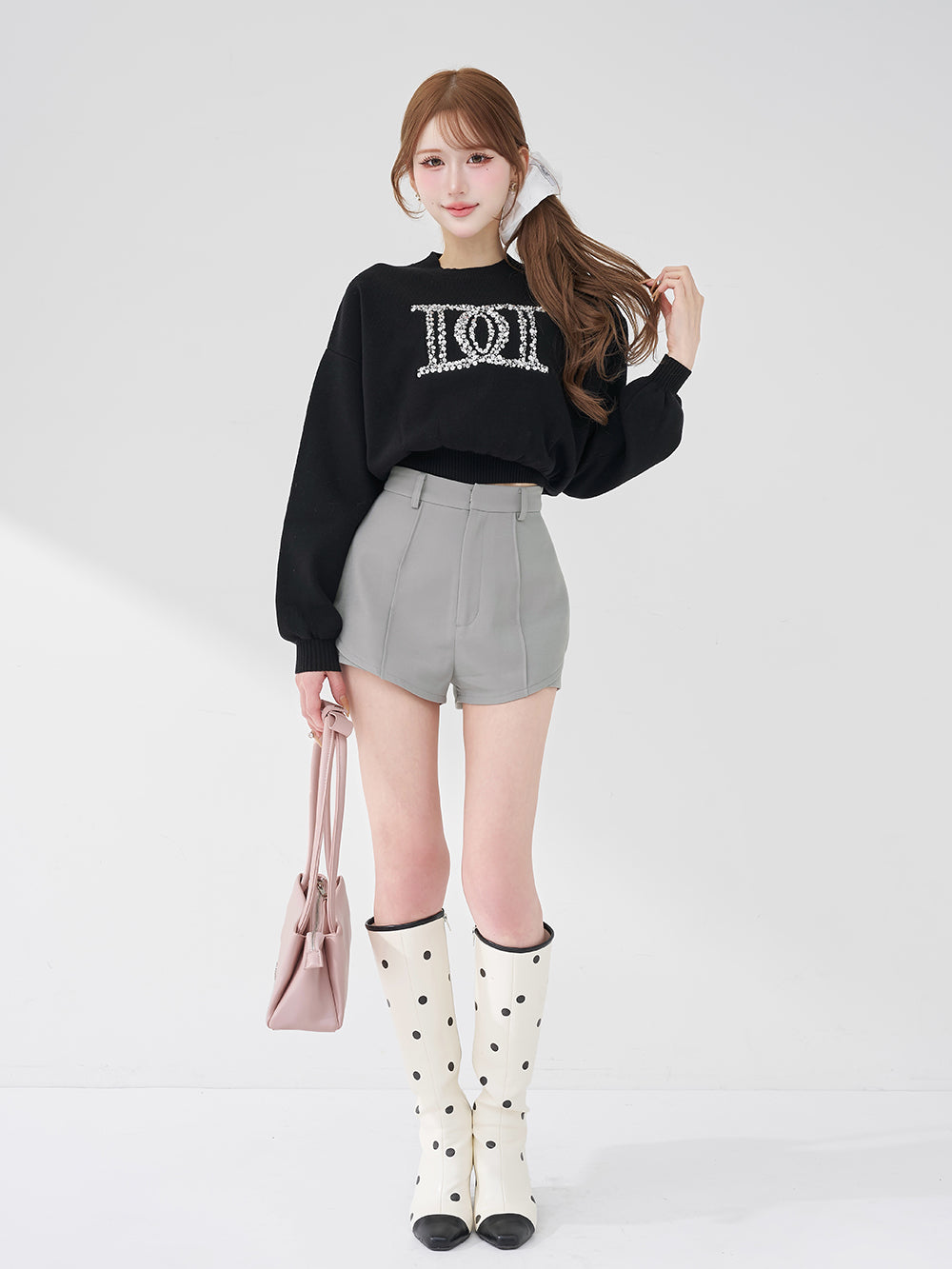 モデル：165cm（着用サイズ：S　着用カラー：GRY）