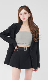 モデル：165cm（着用サイズ：S　着用カラー：BLK）