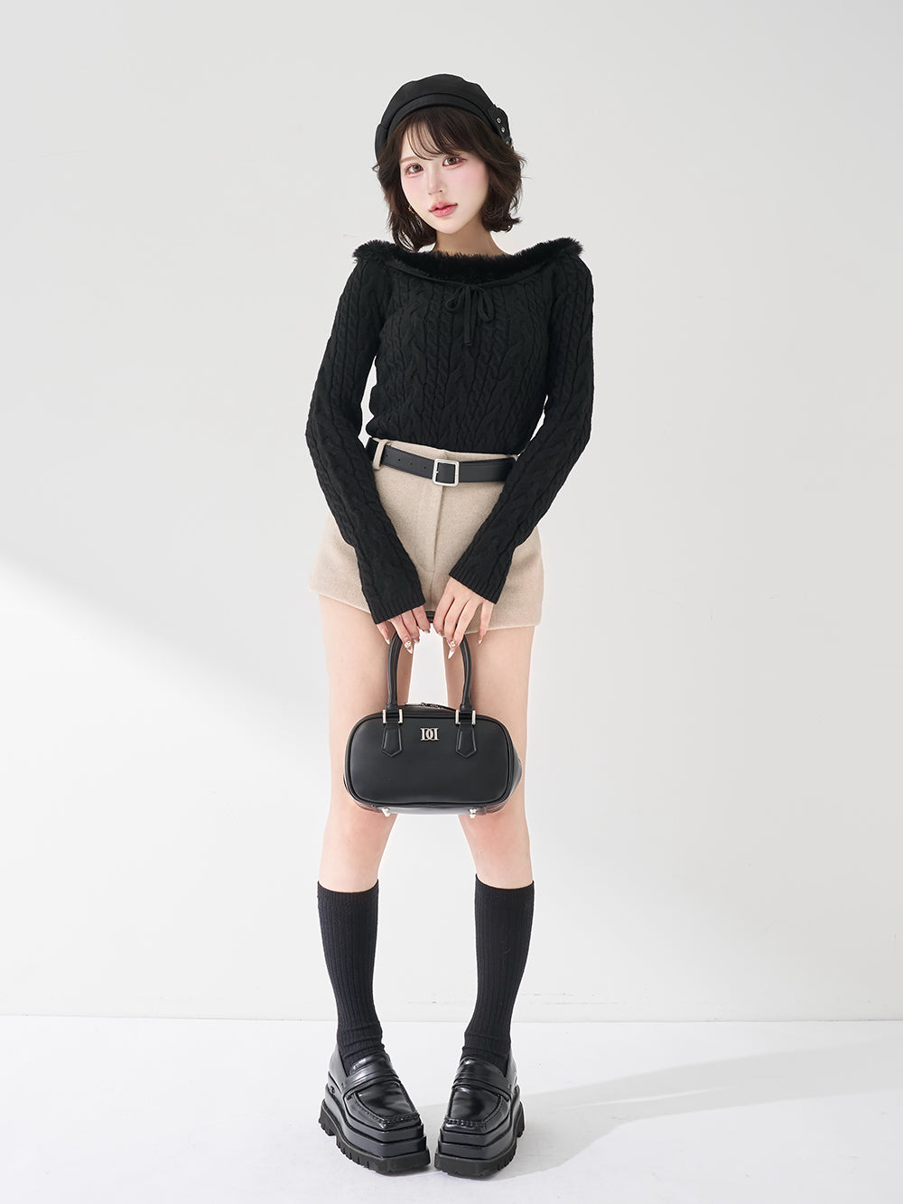 モデル：165cm（着用サイズ：S　着用カラー：BEG）