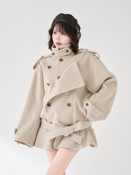 Drop Shoulder Jacket Coat