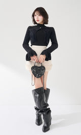 モデル：165cm（着用サイズ：FREE　着用カラー：BLK）