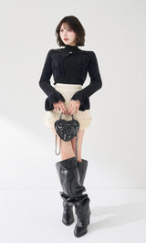 モデル：165cm（着用サイズ：S　着用カラー：IVO）