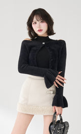 モデル：165cm（着用サイズ：FREE　着用カラー：BLK）