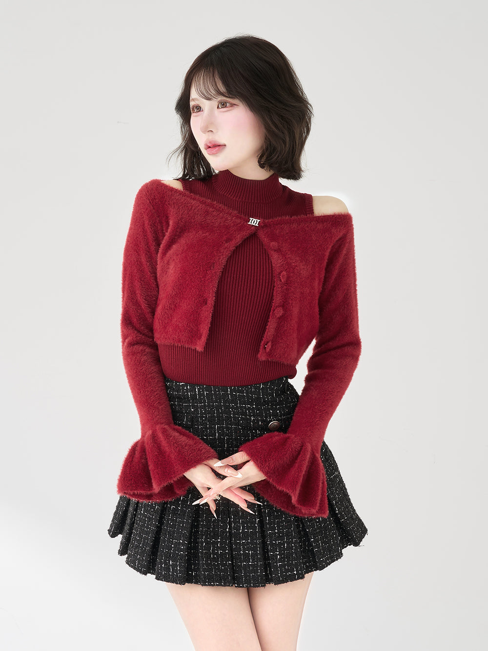 モデル：165cm（着用サイズ：FREE　着用カラー：BRD）