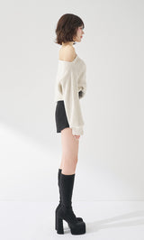 モデル：165cm（着用サイズ：FREE　着用カラー：BLK）