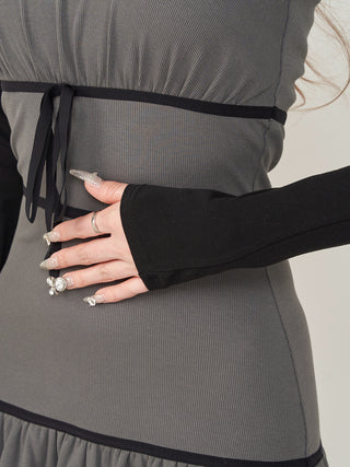 モデル：165cm（着用サイズ：FREE　着用カラー：GRY）
