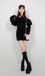 モデル：165cm（着用サイズ：FREE　着用カラー：BLK）