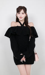 モデル：165cm（着用サイズ：FREE　着用カラー：BLK）