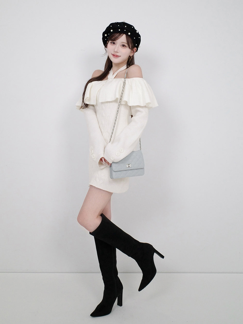 サイズ：FREE　カラー：SAX