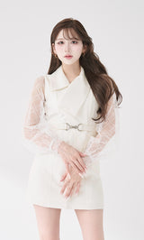 モデル：165cm（着用サイズ：FREE　着用カラー：WHT）