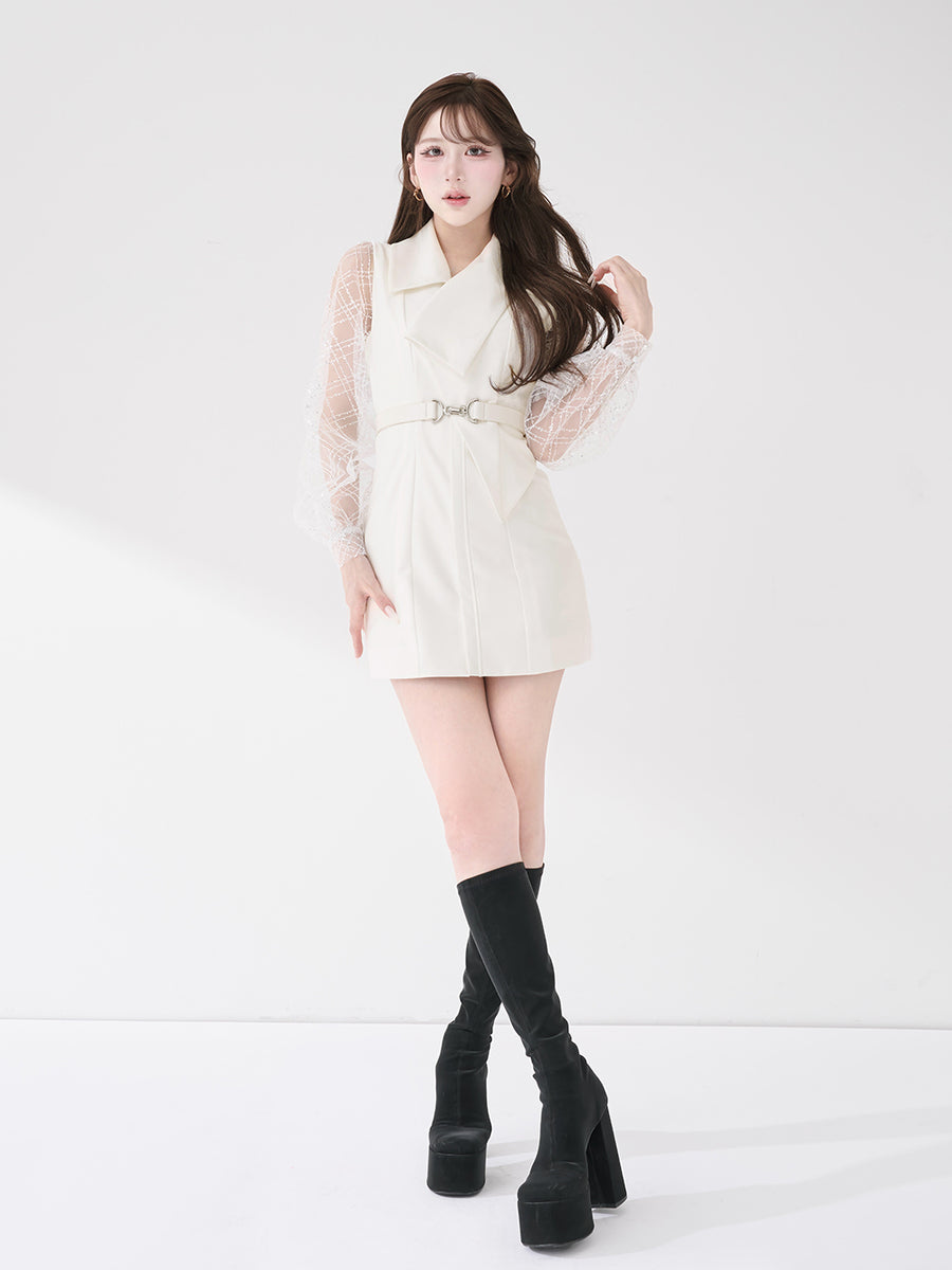 モデル：165cm（着用サイズ：FREE　着用カラー：WHT）