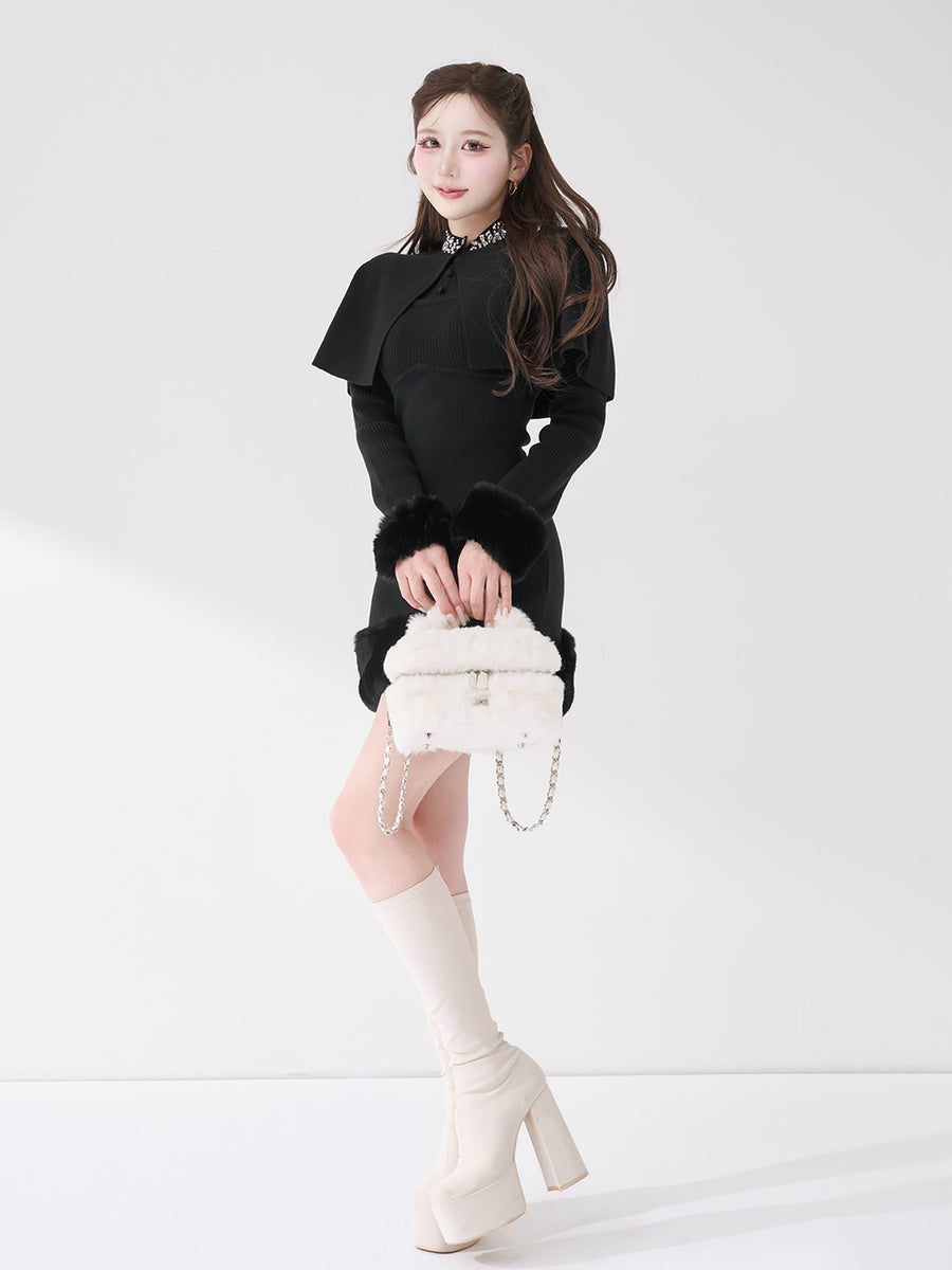 モデル：165cm（着用サイズ：FREE　着用カラー：BLK）