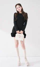 モデル：165cm（着用サイズ：FREE　着用カラー：BLK）