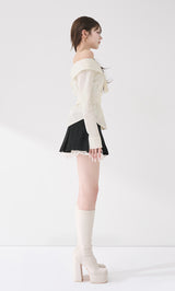 モデル：165cm（着用サイズ：FREE　着用カラー：WHT）