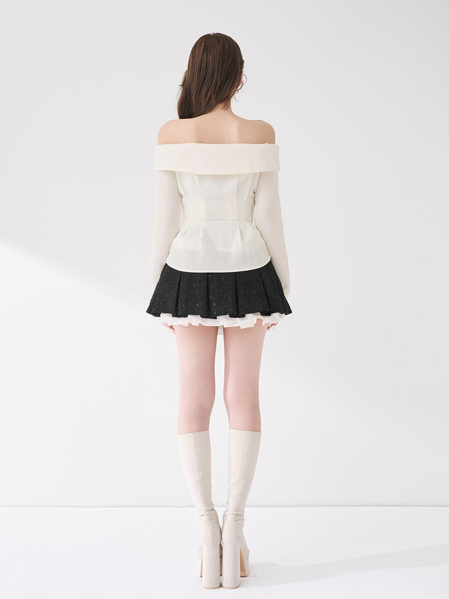 モデル：165cm（着用サイズ：FREE　着用カラー：WHT）