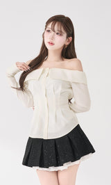 モデル：165cm（着用サイズ：FREE　着用カラー：WHT）