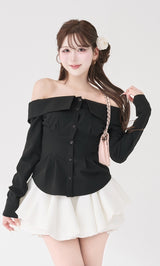 モデル：165cm（着用サイズ：FREE　着用カラー：BLK）