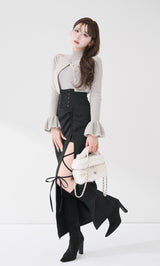 モデル：165cm（着用サイズ：FREE　着用カラー：BLK）