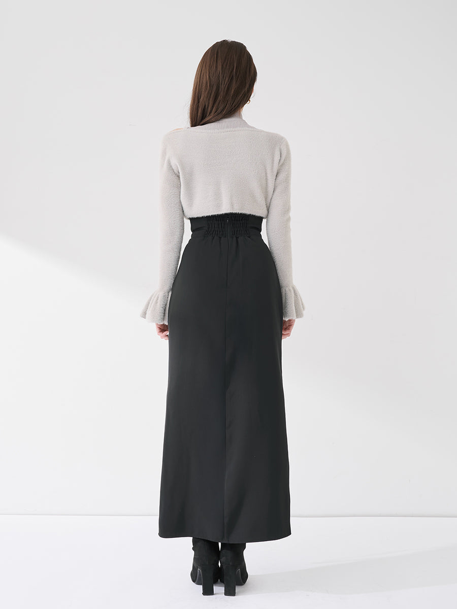 モデル：165cm（着用サイズ：FREE　着用カラー：BLK）