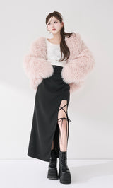 モデル：165cm（着用サイズ：FREE　着用カラー：BLK）