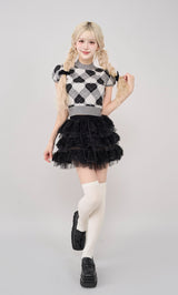 モデル：165cm（着用サイズ：FREE　着用カラー：BLK）