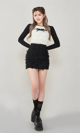 モデル：165cm（着用サイズ：S　着用カラー：BLK）