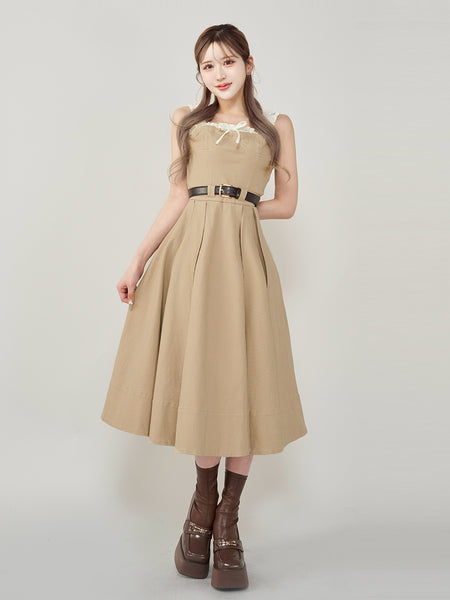Docking Denim Midi Dress