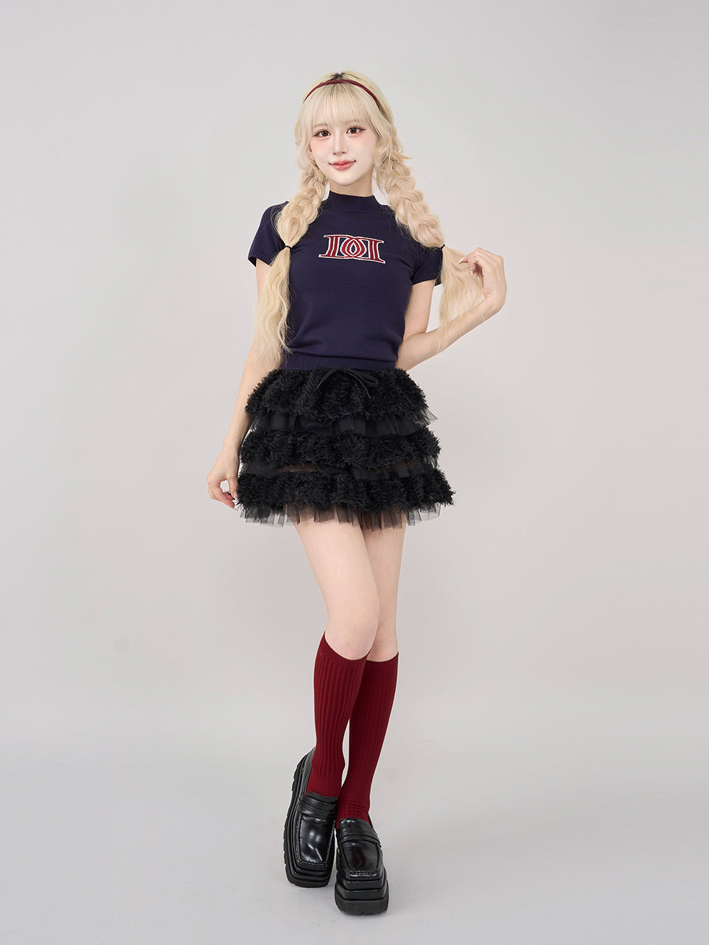 モデル：165cm（着用サイズ：FREE　着用カラー：BLK）