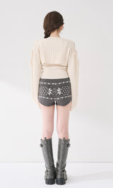 モデル：165cm（着用サイズ：FREE　着用カラー：GRY）