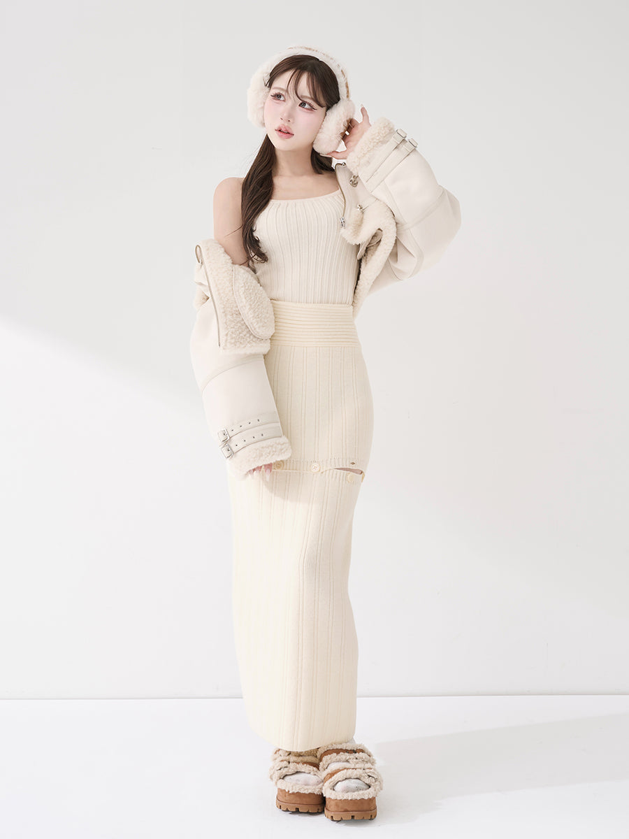 モデル：165cm（着用サイズ：FREE　着用カラー：IVO）