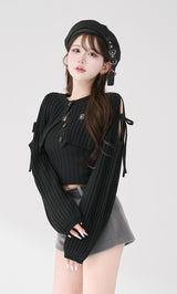 モデル：165cm（着用サイズ：FREE　着用カラー：BLK）