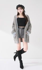 モデル：165cm（着用サイズ：FREE　着用カラー：BLK）