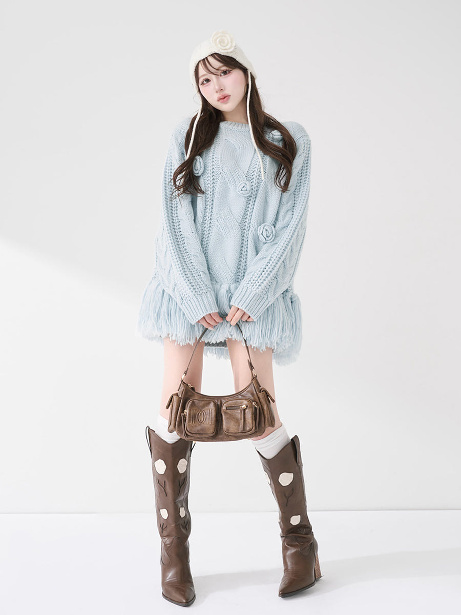 モデル：165cm（着用サイズ：FREE　着用カラー：SAX）