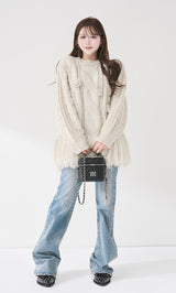 モデル：165cm（着用サイズ：FREE　着用カラー：WHT）