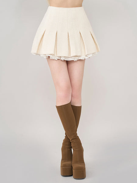Sequin Tweed Miniskirt