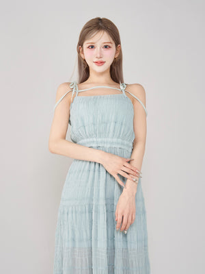 バックオープンキャミロングワンピース