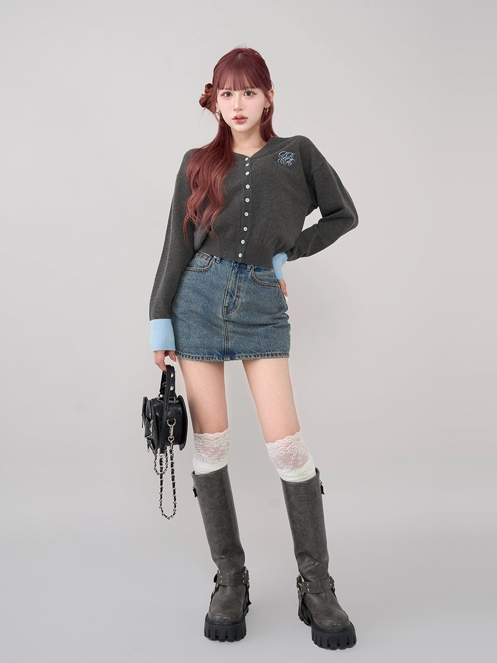 モデル：165cm（着用サイズ：FREE　着用カラー：C-GRY）
