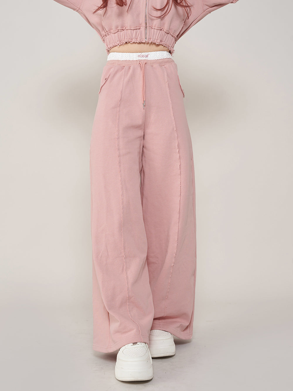 ウエストレーススウェットロングパンツ - pnk