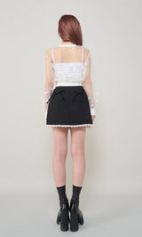 モデル：165cm（着用サイズ：M　着用カラー：BLK）