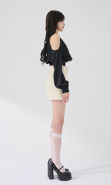 シェイプラインベルトツイードミニスカート – Darich (ダーリッチ)