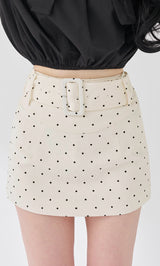 シェイプラインベルトドットミニスカート – Darich (ダーリッチ)