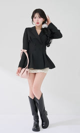 モデル：165cm（着用サイズ：FREE　着用カラー：BLK）