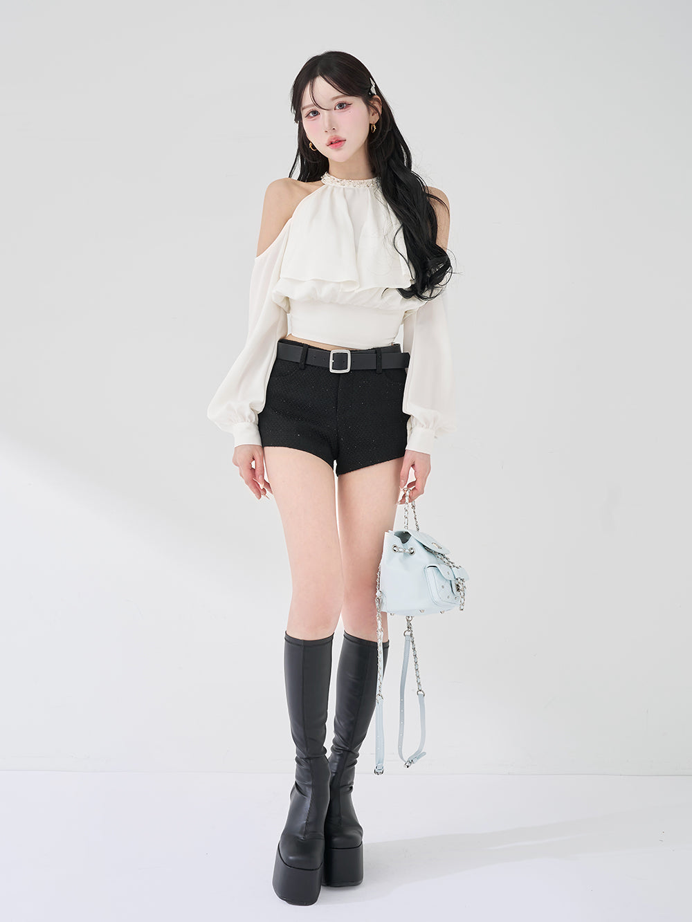 パールネックアメスリブラウス – Darich (ダーリッチ)