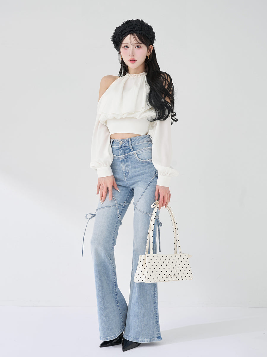 モデル：165cm（着用サイズ：FREE　着用カラー：WHT）