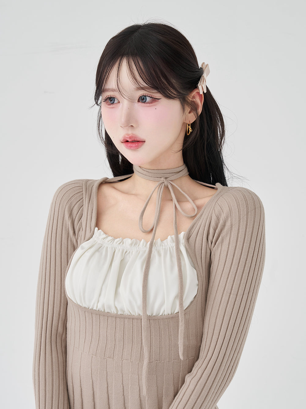 モデル：165cm（着用サイズ：FREE　着用カラー：BEG）