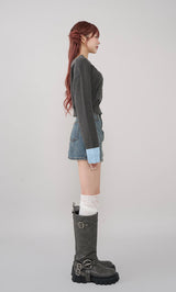 モデル：165cm（着用サイズ：FREE　着用カラー：C-GRY）