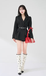 モデル：165cm（着用サイズ：FREE　着用カラー：BLK）