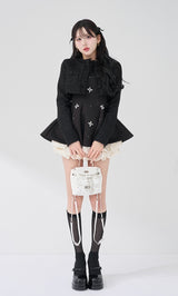 モデル：165cm（着用サイズ：FREE　着用カラー：BLK）