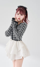 モデル：165cm（着用サイズ：FREE　着用カラー：BLK）