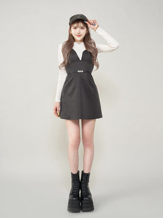 モデル：165cm（着用サイズ：FREE　着用カラー：BLK）